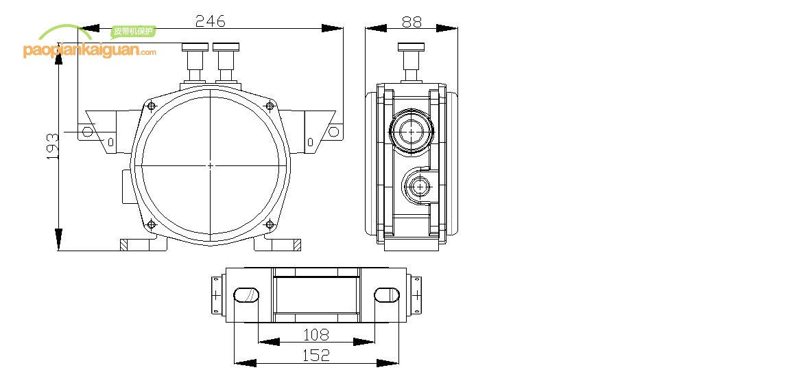 QZGA外形安裝尺寸